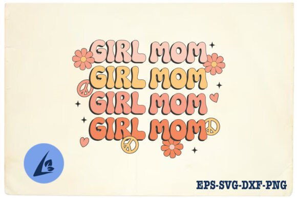 Girl Mom Retro SVG: Cute Graphics for Crafts