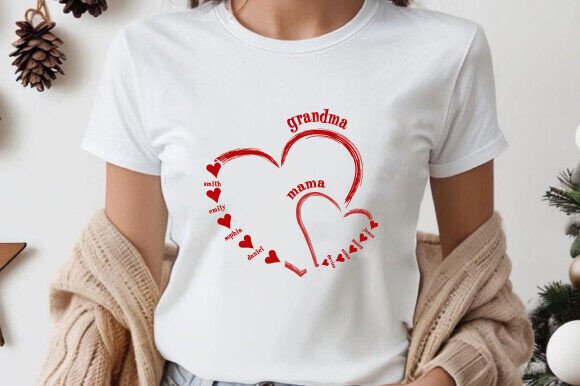 Heart GrandKid Name Graphics for Crafts