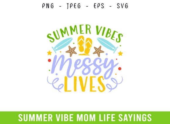 Summer Vibes Mom Graphics for Crafts & Branding