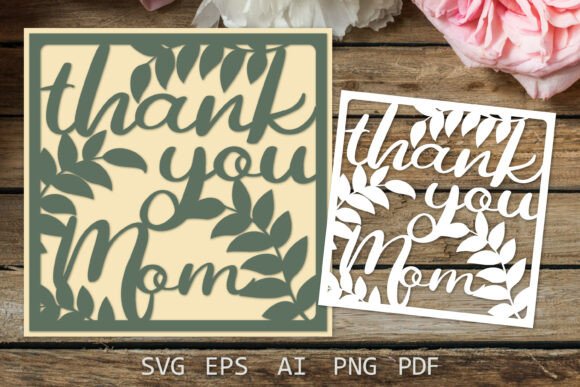 Thank You Mom Card: Graphics for Crafts & Blogs